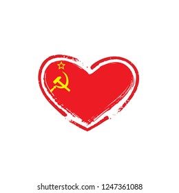 The red flag of the USSR. Vector illustration on white background