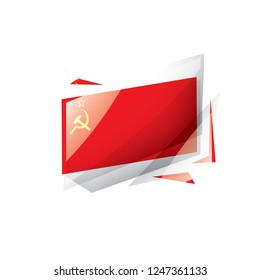 The red flag of the USSR. Vector illustration on white background