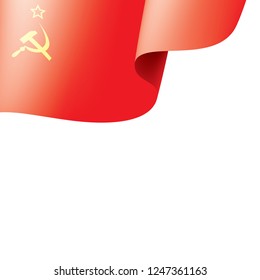 The red flag of the USSR. Vector illustration on white background