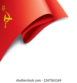 The red flag of the USSR. Vector illustration on white background