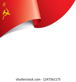 The red flag of the USSR. Vector illustration on white background