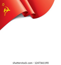 The red flag of the USSR. Vector illustration on white background