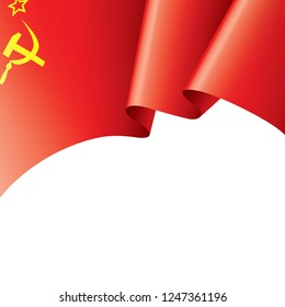 The red flag of the USSR. Vector illustration on white background