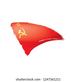 The red flag of the USSR. Vector illustration on white background