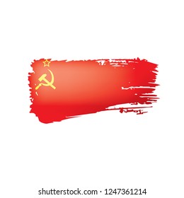 The red flag of the USSR. Vector illustration on white background
