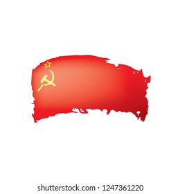 The red flag of the USSR. Vector illustration on white background