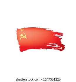 The red flag of the USSR. Vector illustration on white background