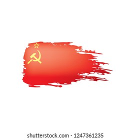 The red flag of the USSR. Vector illustration on white background
