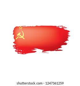 The red flag of the USSR. Vector illustration on white background