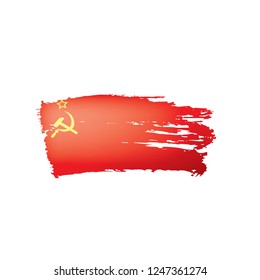 The red flag of the USSR. Vector illustration on white background