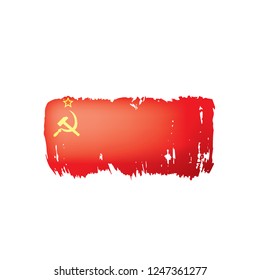 The red flag of the USSR. Vector illustration on white background