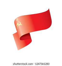 The red flag of the USSR. Vector illustration on white background