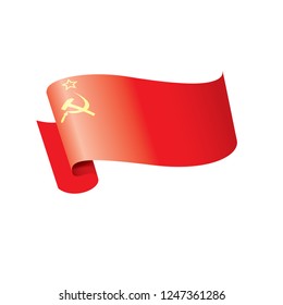The red flag of the USSR. Vector illustration on white background