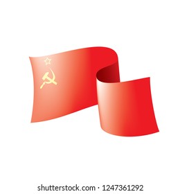 The red flag of the USSR. Vector illustration on white background