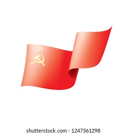 The red flag of the USSR. Vector illustration on white background