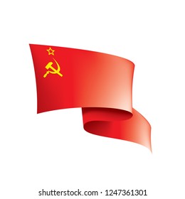 The red flag of the USSR. Vector illustration on white background