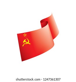 The red flag of the USSR. Vector illustration on white background