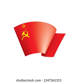 The red flag of the USSR. Vector illustration on white background