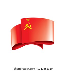 The red flag of the USSR. Vector illustration on white background