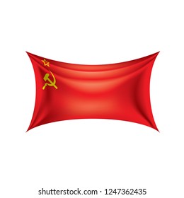 The red flag of the USSR. Vector illustration on white background