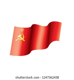 The red flag of the USSR. Vector illustration on white background