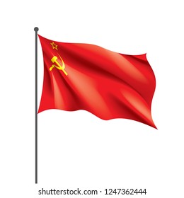 The red flag of the USSR. Vector illustration on white background