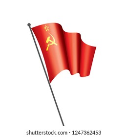 The red flag of the USSR. Vector illustration on white background