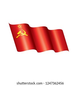 The red flag of the USSR. Vector illustration on white background