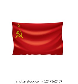The red flag of the USSR. Vector illustration on white background