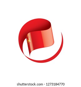 The red flag of the USSR. Vector illustration on white background