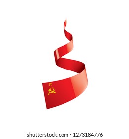 The red flag of the USSR. Vector illustration on white background