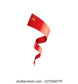 The red flag of the USSR. Vector illustration on white background