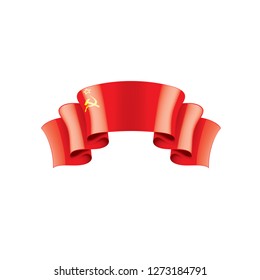 The red flag of the USSR. Vector illustration on white background