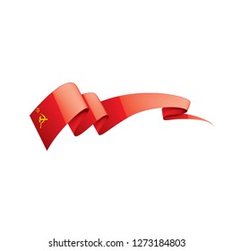 The red flag of the USSR. Vector illustration on white background