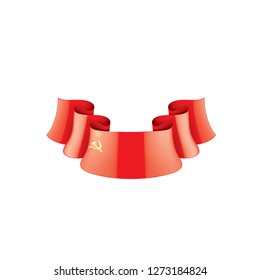 The red flag of the USSR. Vector illustration on white background
