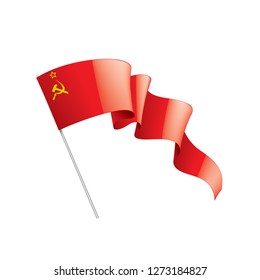 The red flag of the USSR. Vector illustration on white background