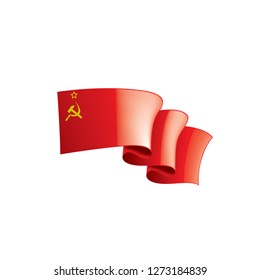 The red flag of the USSR. Vector illustration on white background
