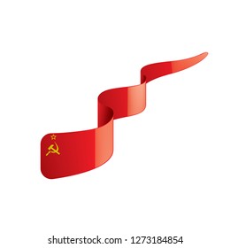 The red flag of the USSR. Vector illustration on white background