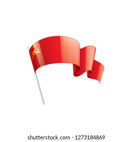 The red flag of the USSR. Vector illustration on white background