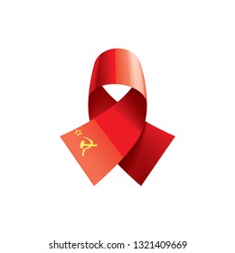 The red flag of the USSR. Vector illustration on white background