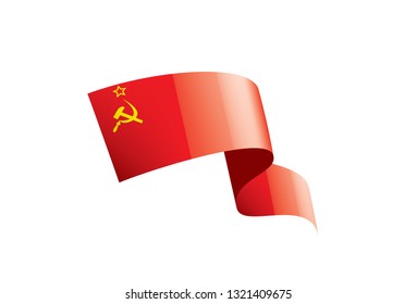 The red flag of the USSR. Vector illustration on white background