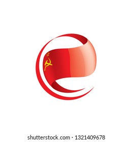 The red flag of the USSR. Vector illustration on white background