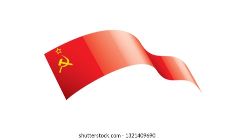 The red flag of the USSR. Vector illustration on white background