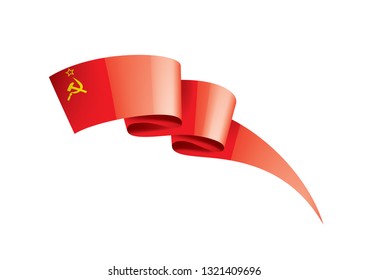 The red flag of the USSR. Vector illustration on white background