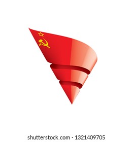 The red flag of the USSR. Vector illustration on white background