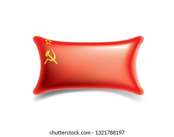 The red flag of the USSR. Vector illustration on white background