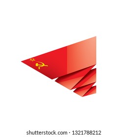 The red flag of the USSR. Vector illustration on white background