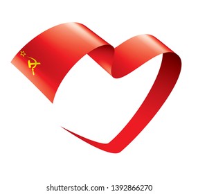 The red flag of the USSR. Vector illustration on white background