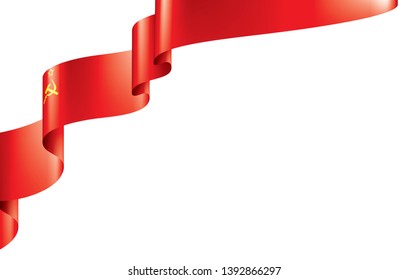 The red flag of the USSR. Vector illustration on white background