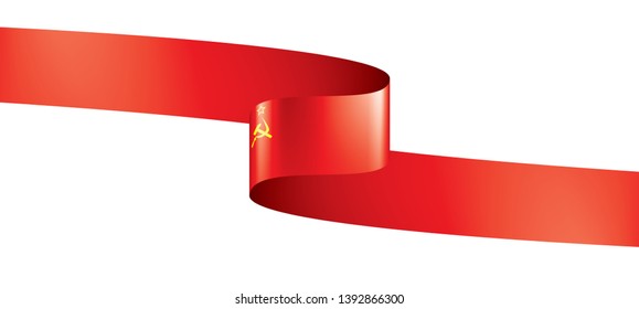 The red flag of the USSR. Vector illustration on white background